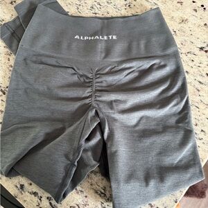 Alphalete Gray High-Waisted Shorts